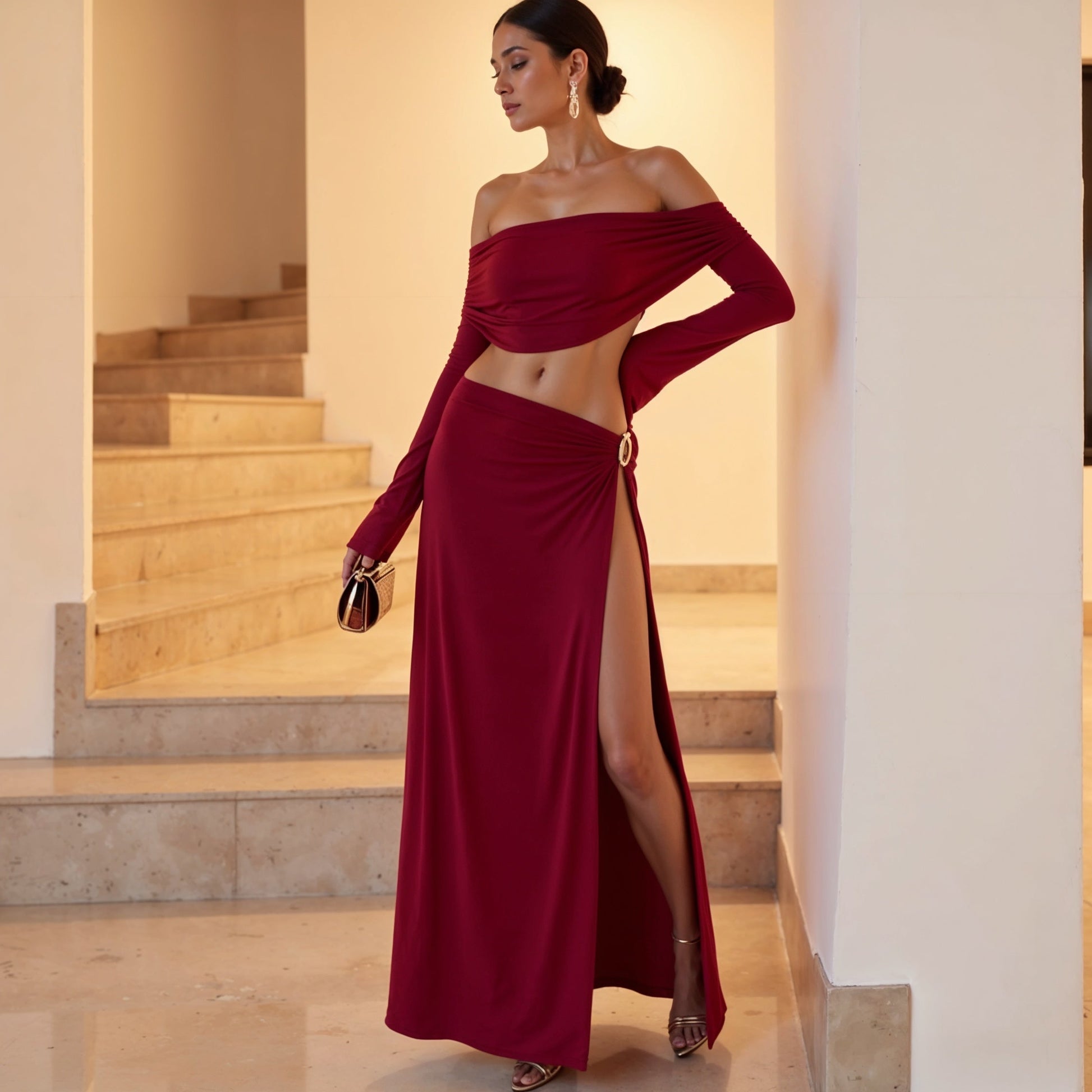 La Rosa High Skirt Set Designed by Saraya
